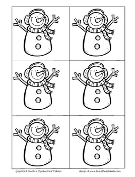 Snowman Counting- Number Identification, Order, and Sequencing | TpT
