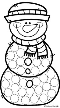 Snowman Craft Activity - Freebie by The Speech Gal | TPT