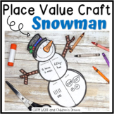 Place Value Activity | Winter Math | Snowman Craft