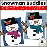 Snowman Craft Template Build a Snowmen at Night Winter Kin