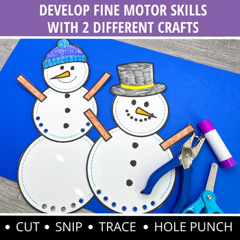 Build a Snowman Printable Craft Template: Easy Winter Activity - A