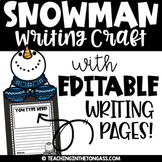 Snowman Craft Winter Writing Activity
