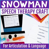 Snowman Craft for Speech and Language Mixed Groups - Artic