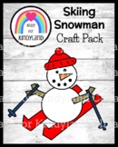 Snowman Craft for Winter Activities in Kindergarten: Skiing