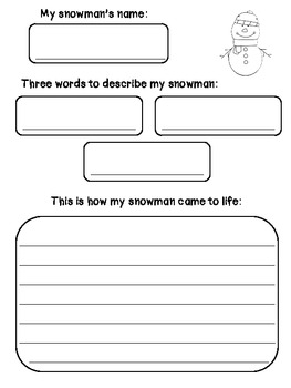 Snowman Creative Writing by Third Grade Doodles | TPT