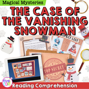 Preview of Snowman Detective Magical Mystery Reading Comprehension Print & Digital Activity