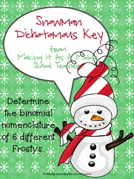 Preview of Snowman Dichotomous Key