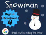 Snowman Digital Breakout (Escape Room, Brain Break, Snow, Winter)
