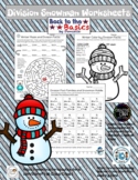 Snowman Division Worksheets Basic Facts