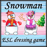 Snowman ESL dressing game with Macros drag and drop