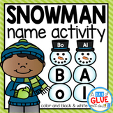 Snowman Name Craft | Winter Name Craft | Snowman Name Activities