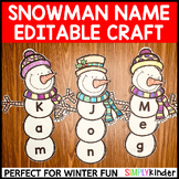 Snowman Editable Name Activity & Craft for Winter Bulletin