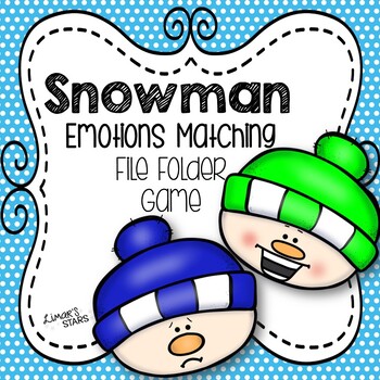 Preview of Snowman Emotions Matching File Folder Game {WINTER}