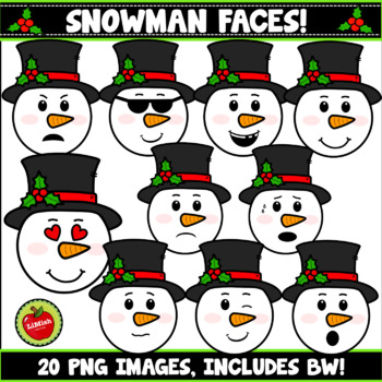 snowman face clipart free