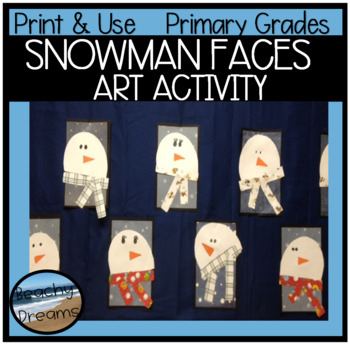Preview of Snowman Faces Craft for Your Winter Bulletin Board 