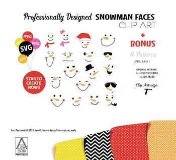 Download Snowman Faces Svg Clipart In Pink In 4 Prints By Adlydesigns Tpt