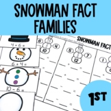Snowman Fact Families - 1st Grade Math Center (January)