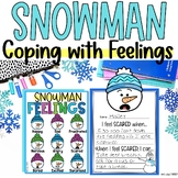 Snowman Feelings & Coping Skills Winter Lesson, Digital & 