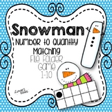 Snowman Number to Quantity Matching 1-10 File Folder Game 