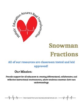 Preview of Snowman Fractions