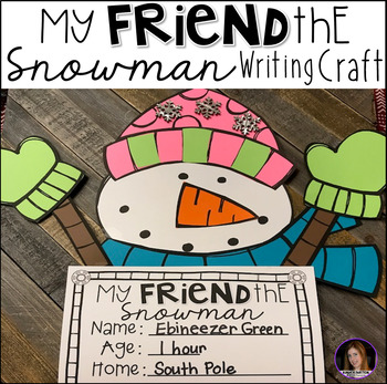 Preview of Snowman Friend Writing Craft K-1