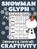 Snowman Glyph Craftivity with Compare & Contrast Writing Activity