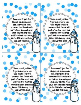 Snowman Handprint Ornament Poem 2021 by 2 Scoops of Kindergarten