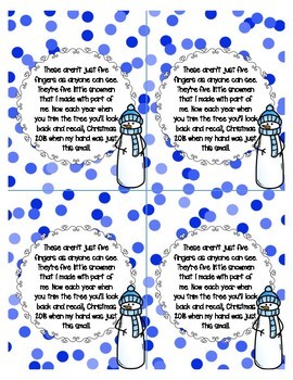 Snowman Handprint Ornament Poem 2022 by 2 Scoops of Kindergarten