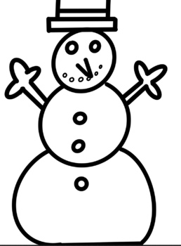 Snowman Image (Coloring page or graphic image) ***FREEBIE*** by A ...