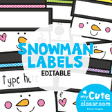 Snowman Labels / Name Tags for the Classroom {Editable}
