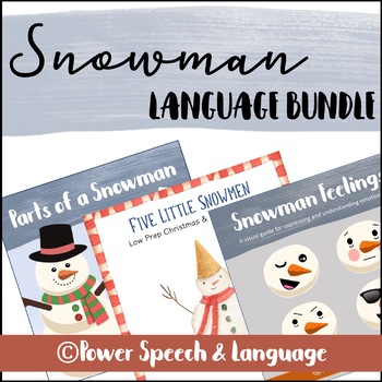 Preview of Snowman Language Bundle | Winter Speech and Language Activities | Printables