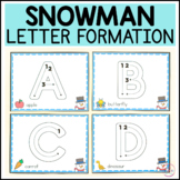 Snowman Letter Formation Alphabet Cards