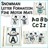 Snowman Letter Formation Fine Motor Mats