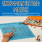 Snowman Letter Mazes-Winter