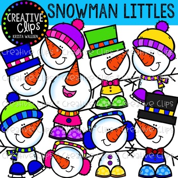 Snowman Littles: Snowman Clipart {Creative Clips Clipart} | TPT