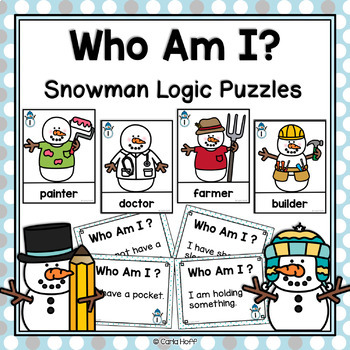 Preview of Snowman Logic Puzzles for Beginners