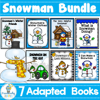 Preview of WINTER Snowman BIG Bundle-7 Adapted Books