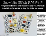 Snowman Match It Write It