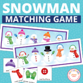 January Winter Preschool Snowman Matching Game - Fun Winte