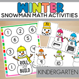 Winter Snowman Math Activities for Kindergarten