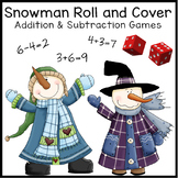Snowman Math Addition and Subtraction Games