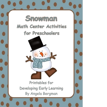 Preview of Snowman Math Center Activities for Preschoolers