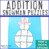 Christmas Winter Activity Center Puzzle Game | Snowman Math Craft