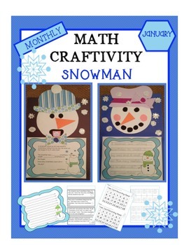 Preview of Snowman Math Craftivity -Common Core Aligned