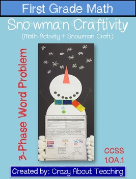 Preview of Snowman Math Craftivity for First Graders