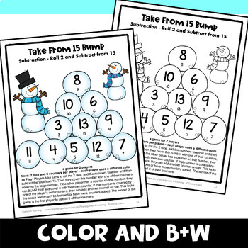 Snowball Addition and Subtraction Math Games - Frugal Fun For Boys