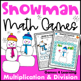 Fun Winter Math Activities - Snowman Math Games Multiplica