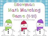 Snowman Math Matching Game (0-20)