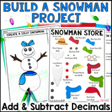 Snowman Math PBL - Adding and Subtracting Decimals Activit