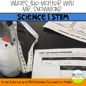 Preview of Snowman Matter Science and STEM Pack